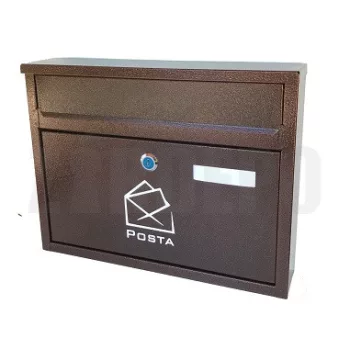 POSTALÁDA 2 BEDOBÓS BRONZ     35*27*7CM MRB,VARIA