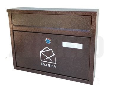 POSTALÁDA 2 BEDOBÓS BRONZ     35*27*7CM MRB,VARIA