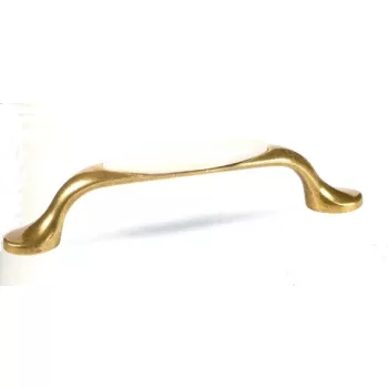 BÚTORFOGANTYÚ PORCELÁN FEHÉR/ÓRÉZ GIPA 96MM 309009