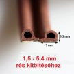SZIGETELŐ D PROFIL 100M BARNA ÖNTAP. 48-5 BR. 9*6