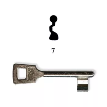 KÉSZKULCS          DIN     7      E      TITÁN