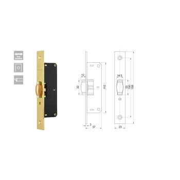 AJTÓCSAPPANTYÚ   GÖRGŐS   KRÓM. 160*37MM ANBO 1255B