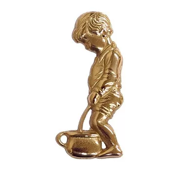 WC JELZŐ RÉZ        KISFIÚ PISILŐS 8,5CM PIKTOGRAM