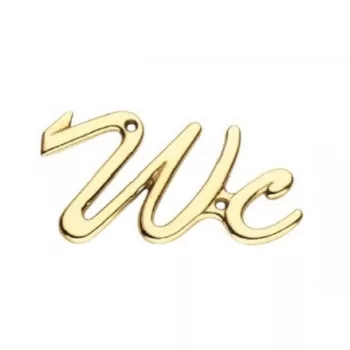 WC JELZŐ RÉZ  "WC"  10CM PIKTOGRAM