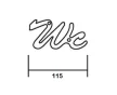 WC JELZŐ RÉZ  "WC"  10CM PIKTOGRAM