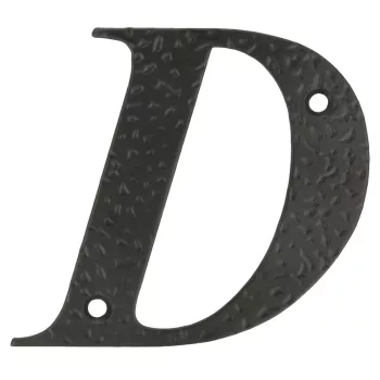 HÁZSZÁM   /BETÜ/   D   100MM      FEKETE AMIG FÉM