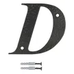 HÁZSZÁM   /BETÜ/   D   100MM      FEKETE AMIG FÉM