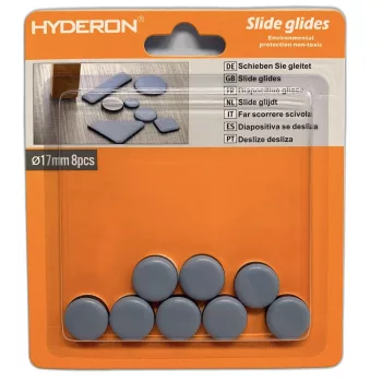 BÚTORCSÚSZTATÓ MŰANYAG ÖNTAPADÓ 17MM 8DB/CS HYDERON 