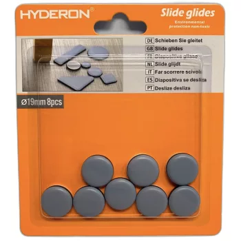 BÚTORCSÚSZTATÓ MŰANYAG ÖNTAPADÓ 19MM 8DB/CS HYDERON 