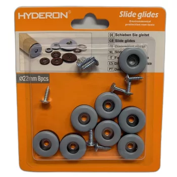   BÚTORCSÚSZTATÓ MŰANYAG CSAVAROZHATÓ 22MM 8DB/CS HYDERON 