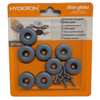   BÚTORCSÚSZTATÓ MŰANYAG CSAVAROZHATÓ 25MM 8DB/CS HYDERON 