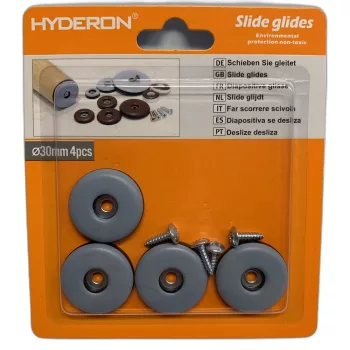   BÚTORCSÚSZTATÓ MŰANYAG CSAVAROZHATÓ 30MM 4DB/CS HYDERON 