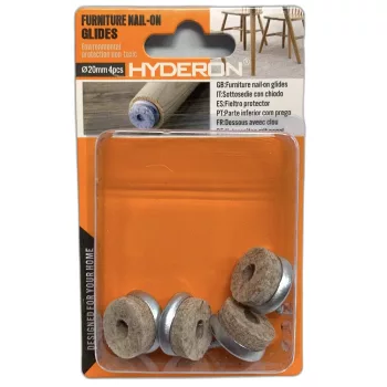   BÚTORCSÚSZTATÓ TALP FÉM-FILCES CSAVAR.20 4DB/CS. HYDERON 