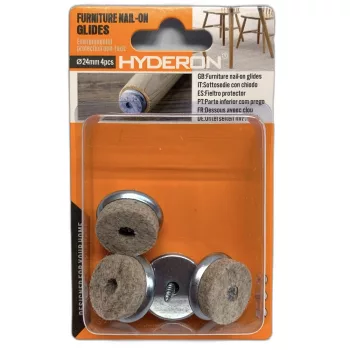  BÚTORCSÚSZTATÓ TALP FÉM-FILCES CSAVAR.24 4DB/CS. HYDERON 