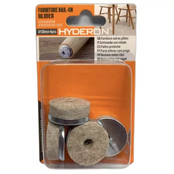   BÚTORCSÚSZTATÓ TALP FÉM-FILCES CSAVAR.30 4DB/CS. HYDERON 