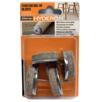   BÚTORCSÚSZTATÓ TALP FÉM-FILCES CSAVAR.35 4DB/CS. HYDERON 