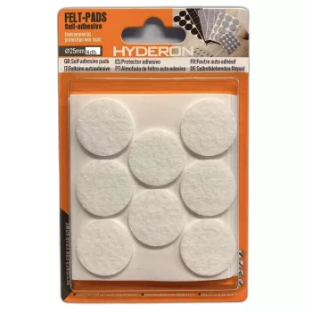   BÚTORCSÚSZTATÓ FILC ÖNTAPADÓ 25MM FEHÉR 8DB/CS HYDERON 