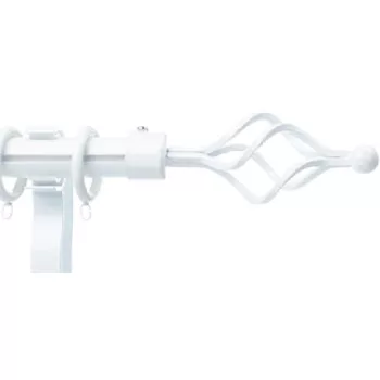 FÜGGÖNYRÚD   1,6-3M  FEHÉR  CSAVART VÉGŰ C080-2-A