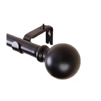 FÜGGÖNYRÚD   1,6-3M  FEKETE     GÖMBVÉGŰ C080-1-B