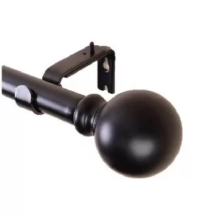 FÜGGÖNYRÚD   1,6-3M  FEKETE     GÖMBVÉGŰ C080-1-B