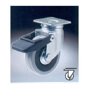 KERÉK GUMIS         63MM FÉKES,FORG.30KG DP/1/2/7