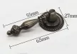 BÚTORFOGANTYÚ   65MM 1PONTOS ANTIK RÉZ 6117-S