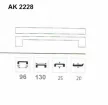 BÚTORFOGANTYÚ   96MM  KYRA  SZAT.-NIKK. AK2228