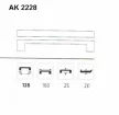 BÚTORFOGANTYÚ  128MM  KYRA  SZAT.-NIKK. AK2228
