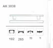 BÚTORFOGANTYÚ 192MM IVETA ALU.SZAT.-NIKK AK3038
