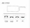 BÚTORFOGANTYÚ  128MM  PATRIK  ALUMINIUM AK3193