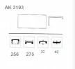 BÚTORFOGANTYÚ  256MM  PATRIK  ALUMINIUM AK3193