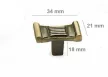BÚTORGOMB SZÖGL.34*21MM LEÓNA ANTIK RÉZ AK4046