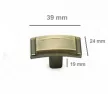 BÚTORGOMB SZÖGL.39*24MM AIDA ANTIK-EZÜST AK4052 RAS