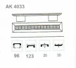 BÚTORFOGANTYÚ   96 - 64MM TITUSZ  KÁVÉ AK4033