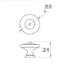 BÚTORGOMB   DÍSZES  19MM ANTIK RÉZ  5174 C-595,6190
