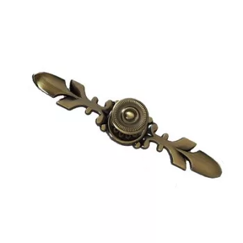 BÚTORGOMB 27MM+12CM DÍSZTALP ANTIK RÉZ 6311+595