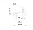 AJTÓÜTKÖZŐ FÉLGÖMB Q45 SZAT.NIKK.D3704SN WL-155, 34-7SN