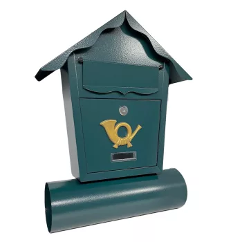   POSTALÁDA SZÓRÓLAPTARTÓS HÁZIKÓ ZÖLD MÉLIA MC006 47*11*37.5CM