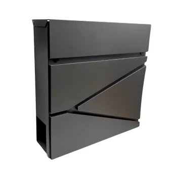   POSTALÁDA SZÓRÓLAPTARTÓS KÜLTÉRI FEKETE HARUN 37*11*37CM