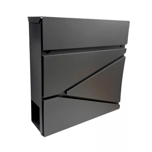 POSTALÁDA SZÓRÓLAPTARTÓS KÜLTÉRI FEKETE HARUN 37*11*37CM