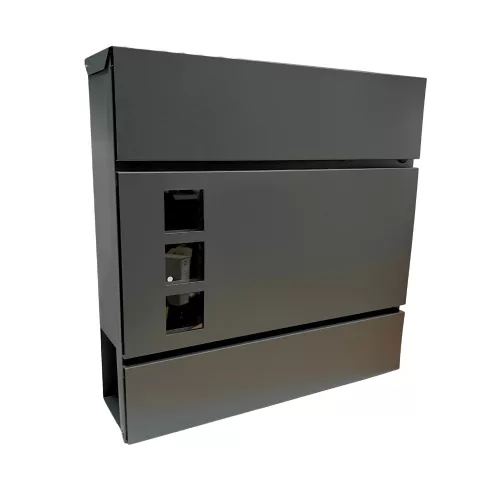 POSTALÁDA SZÓRÓLAPTARTÓS KÜLTÉRIANTRACIT ARDEN 37*11*37CM