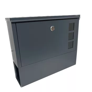   POSTALÁDA SZÓRÓLAPTARTÓS KÜLTÉRIANTRACIT HOLDEN 36,5*10,5*30CM