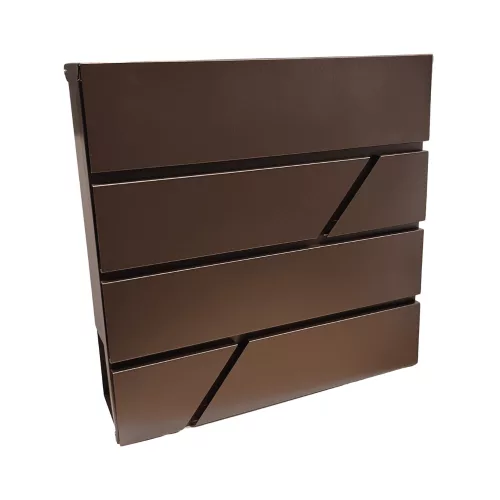 POSTALÁDA SZÓRÓLAPTARTÓS KÜLTÉRI BARNA HADI MD025 37*11*37CM