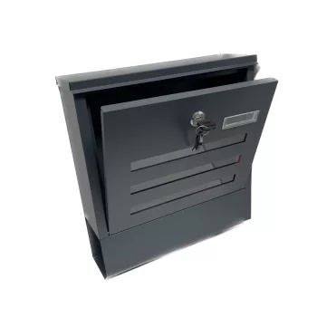   POSTALÁDA SZÓRÓLAPTARTÓS KÜLTÉRIANTRACIT MELBA MD004 33,5*10*30,5CM