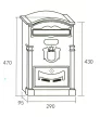 POSTALÁDA ÖNTÖTT XL BRONZ CIMERES ARTHUR 29x47 CM