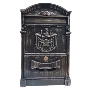 POSTALÁDA ÖNTÖTT EZÜST CÍMERES ARTHUR 26*8*40 CM