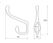 FOGAS   KALAPTARTÓS 1-ÁGÚ KRÓM AK7138 CP Z17002 CP