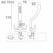 FOGAS KALAPTARTÓS MODERN KRÓM 308988 AK7033 CP, 34-1