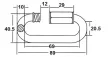 KARABINER CSAVAROS M10*90MM LÁNCTOLDÓ! L1089 HORG.