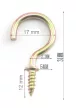 VITRÁZS HOROG 19 MM  TALPAS RÉZ /144DB/ SCH03BP
